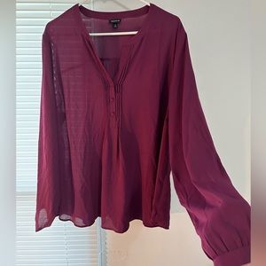 Deep Purple Torrid Blouse 2x Plus Size Plum